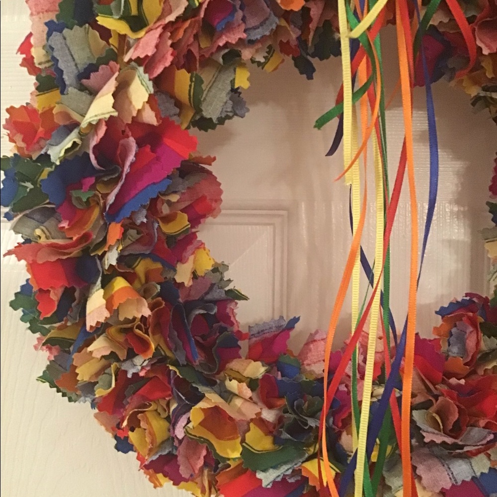 Wreath 12” Rainbow 🏳️‍🌈